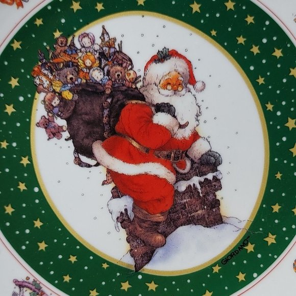 Westwood, Giordano Art Ltd. NYC, Christmas Plate 1997 Decorative Use Only Santa - Picture 3 of 9